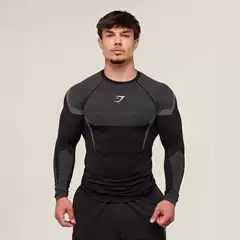 Fitness Top Men's Cross border Hot Style GYMSHARK Tight Clothes Men's Running Training Long Sleeve T-shirt Muscle Shark