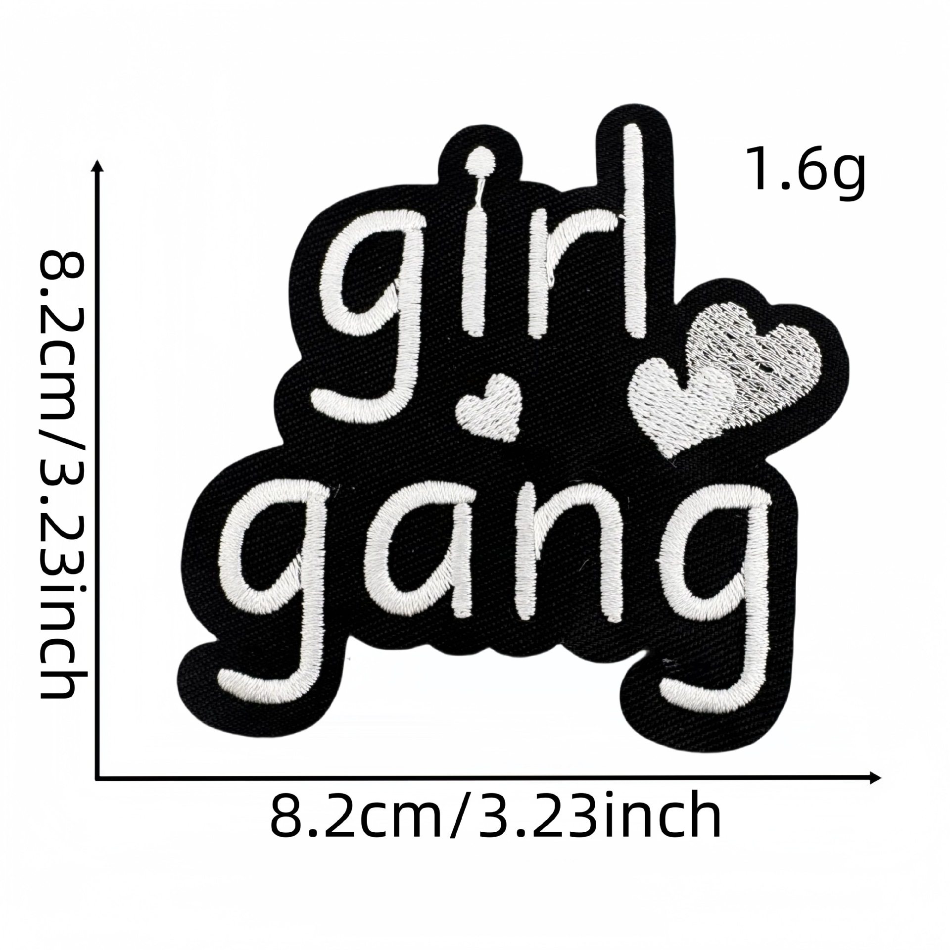 彩色英文字布贴40#