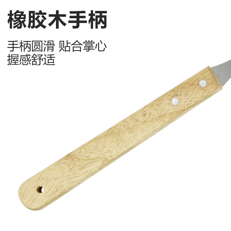 Outdoor Camping Stainless Steel Grill Three-Piece Set Barbecue Wooden Handle Fork Shovel Clip Bbq Combination Cross-Border Wholesale