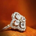 White diamond ring [adjustable size]