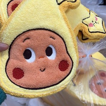 Star Man Cute Cartoon Hand Towel Thickened Hanging Absorbent Quick-Drying Bathroom Rag Coral Kitchen Children's Handkerchief