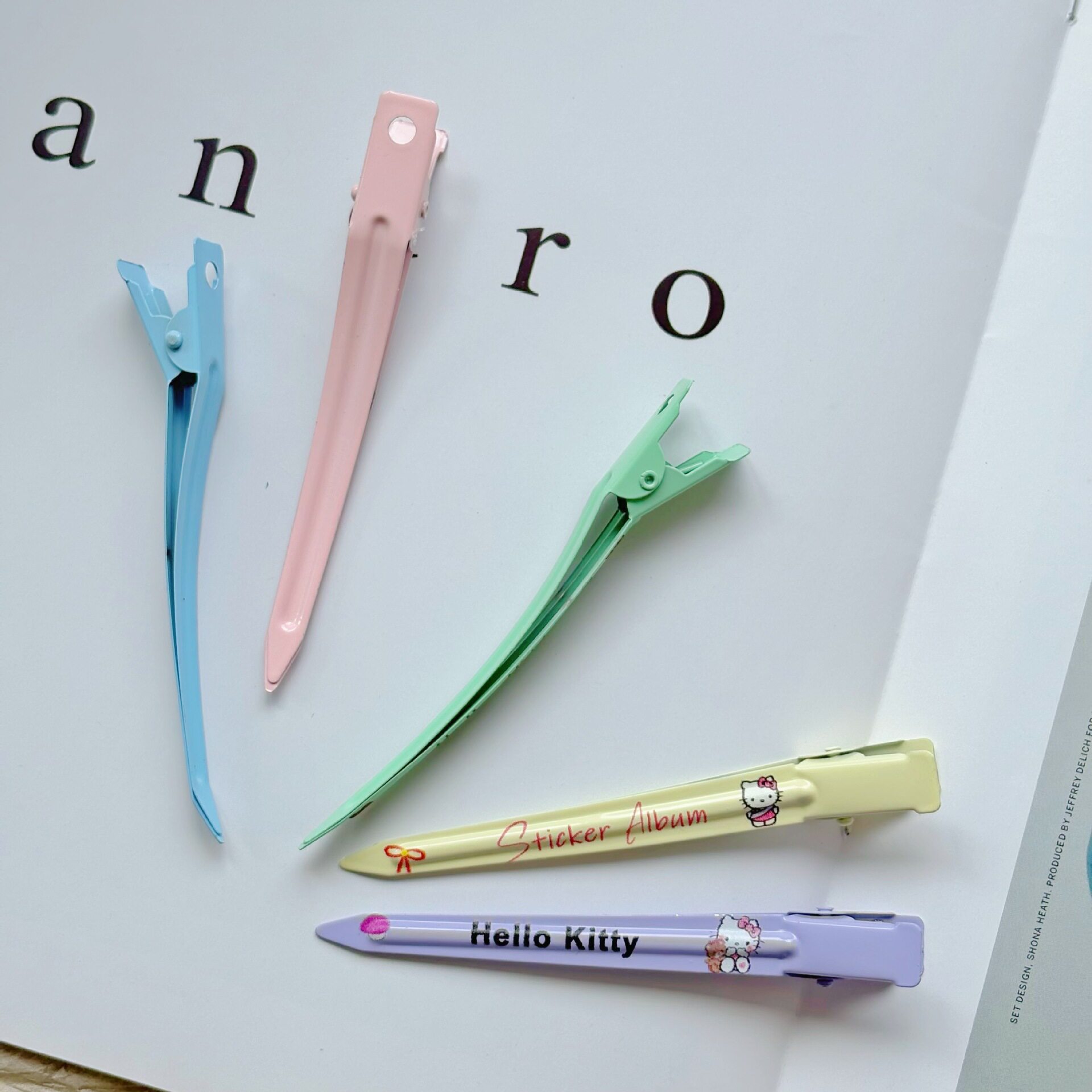 新款韩式无痕鸭嘴夹彩色可爱定位化妆刘海夹超仙发卡高颜值蓬松夹