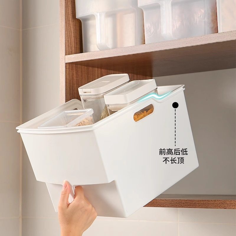 Storage Box with Cabinet Top Cabinet Wall Cabinet Storage Box Handle Kitchen Organization High Cabinet Deep Cabinet Sundry Storage Basket