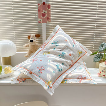 New super soft yarn children's pillowcase cotton double yarn pillowcase printing 30*50 pillow core case baby pillowcase