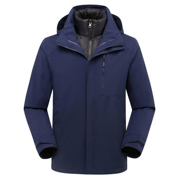 Autumn and Winter Outdoor down Jacket Three-In-One 0.05kg Piece Set for Men and Women Detachable Windproof and Waterproof Work Jacket