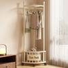 Corner Clothes Hanger Floor-Standing Bedroom Clothes Hanger Multi-Functional Home Living Room Internet Celebrity Accessible Luxury Clothes Drying Rack Simple Coat Rack