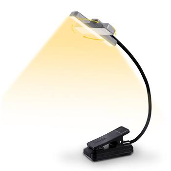 Cross-Border New Product Learning Reading Lamp Rotating 24Led Clip Lamp Eye Protection Clip Book Lamp USB Rechargeable Small Table Lamp