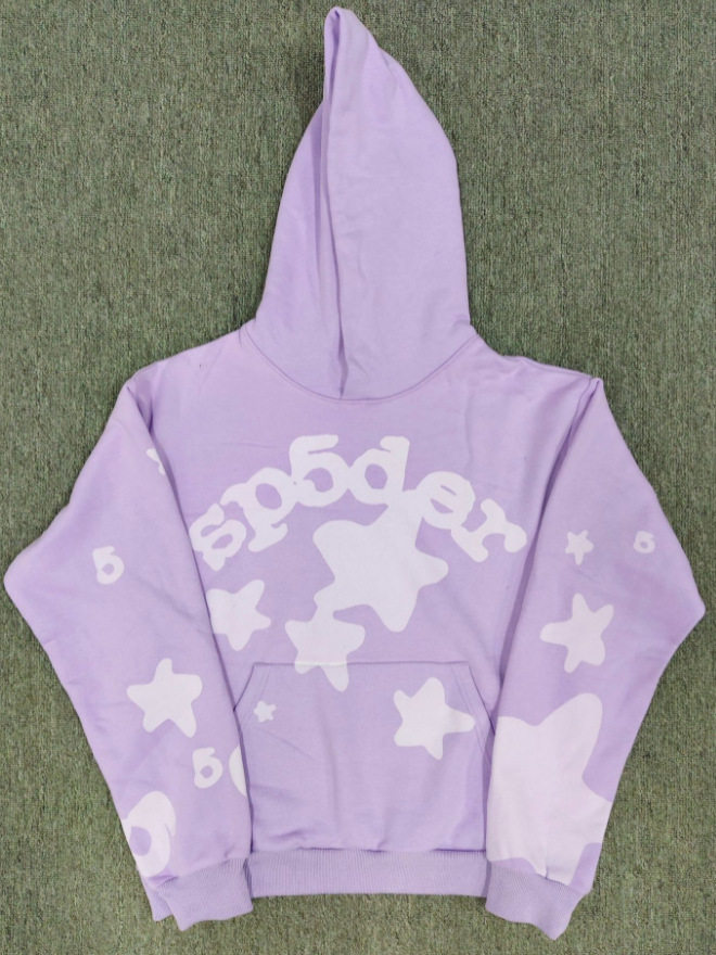 跨境爆款连帽衫555555美潮街头重磅宽松Sp5der卫衣卫裤男套装现货