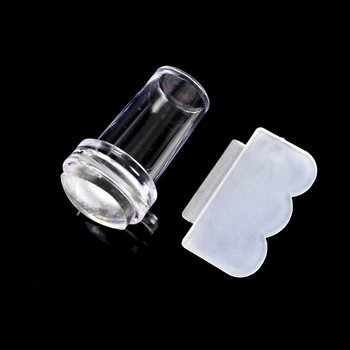 YZWLE 2017 nail tools nail polish DIY printing plate transparent seal small silicone plus scraper