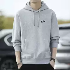 Hooded hoodie men's autumn new item men's solid color hoodie sports youth loose top men's clothing can add logo