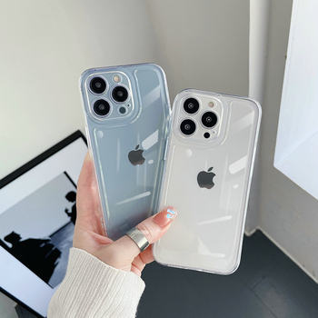 Suitable for New Iphone17 Mobile Phone Case 16Pro Apple Transparent Space Case Thickeneded Silicone Tpu Anti-Fall Soft Case