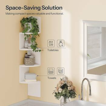 Corner Storage Rack Corner Moisture-Proof Punch-Free Wall Bedroom Wall Corner Bookshelf Kitchen Triangle Cabinet Storage Rack