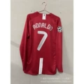 Long sleeve # 0708/red devils champions league edition no. 7 ronaldo + armband