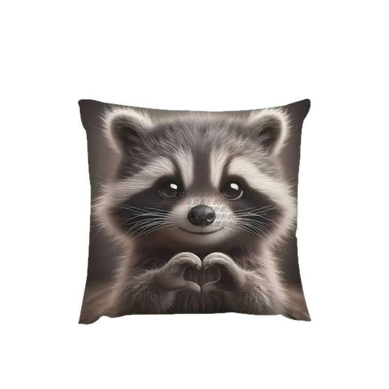Wholesale Cross-border Pet Photo Collection Series Polyester Pillowcase Cushion Cover Square Sofa Decorative Pillowcase
