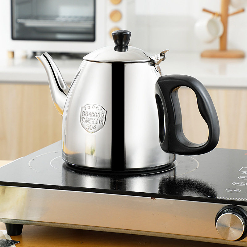 Thick 304 stainless steel kettle electric ceramic stove flat bottom Kettle Teapot household Kettle Teapot 1.2L