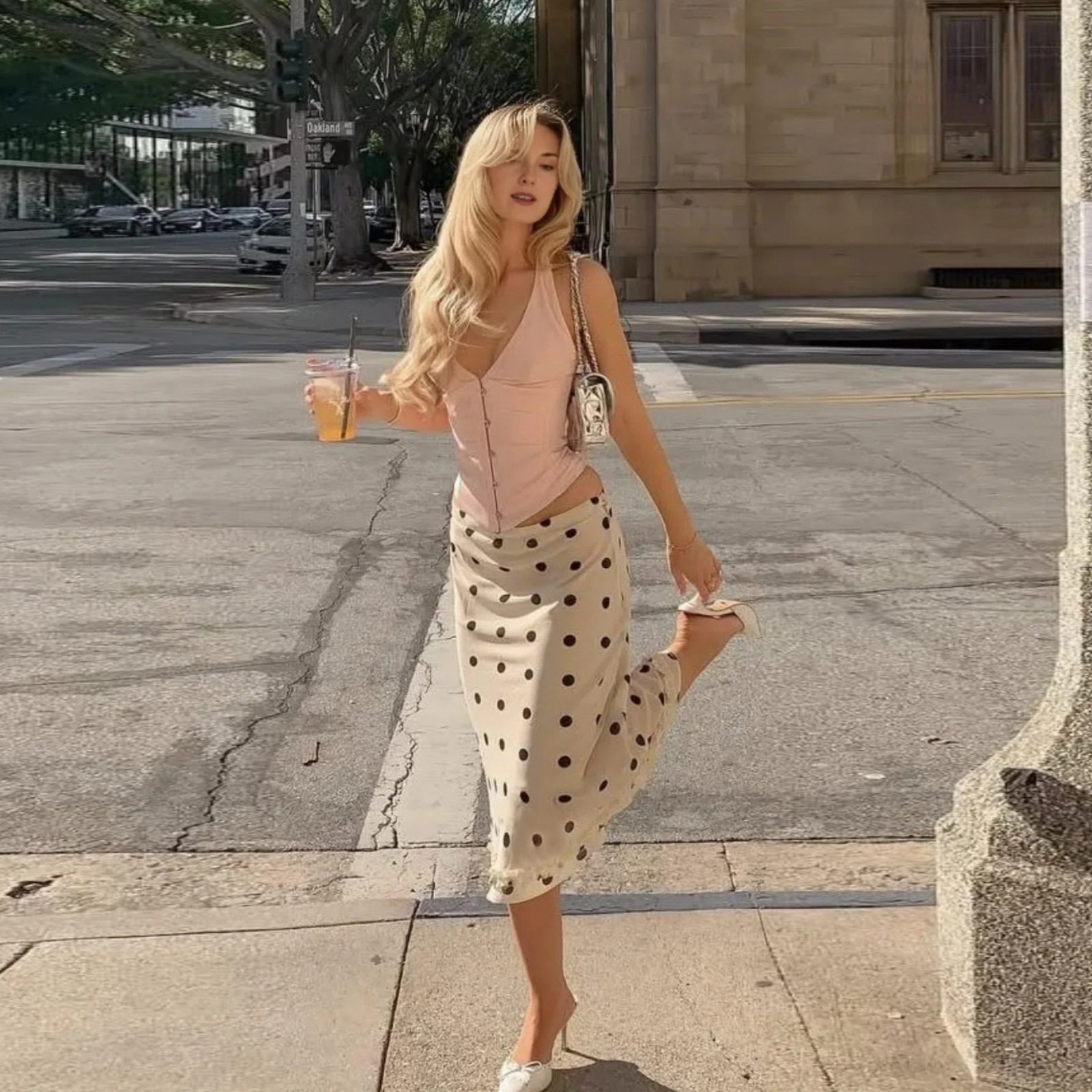 Womens Polka Dot Bodycon Skirt American Style Fresh and Minimalist Design Summer Fashion Wholesale Available
