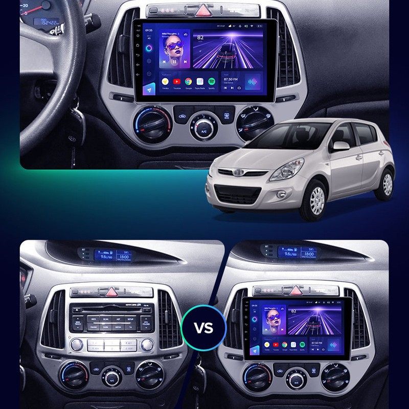 Suitable for 12-14 Models of Hyundai I20 Manual Car Dvd Navigation Carplay Central Control Screen Navigation All-In-One Machine Gps