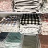 Factory production pure cotton washed cotton pillowcase Plaid quilted pillowcase adult thickened student dormitory pillowcase pure cotton
