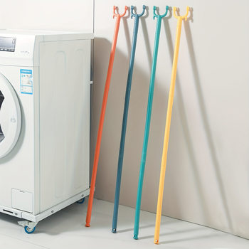 All-Plastic Reinforced Clothes Drying Rod Student Dormitory Clothing Store Specific Place Three-Section Rotating Assembly Clothes Fork