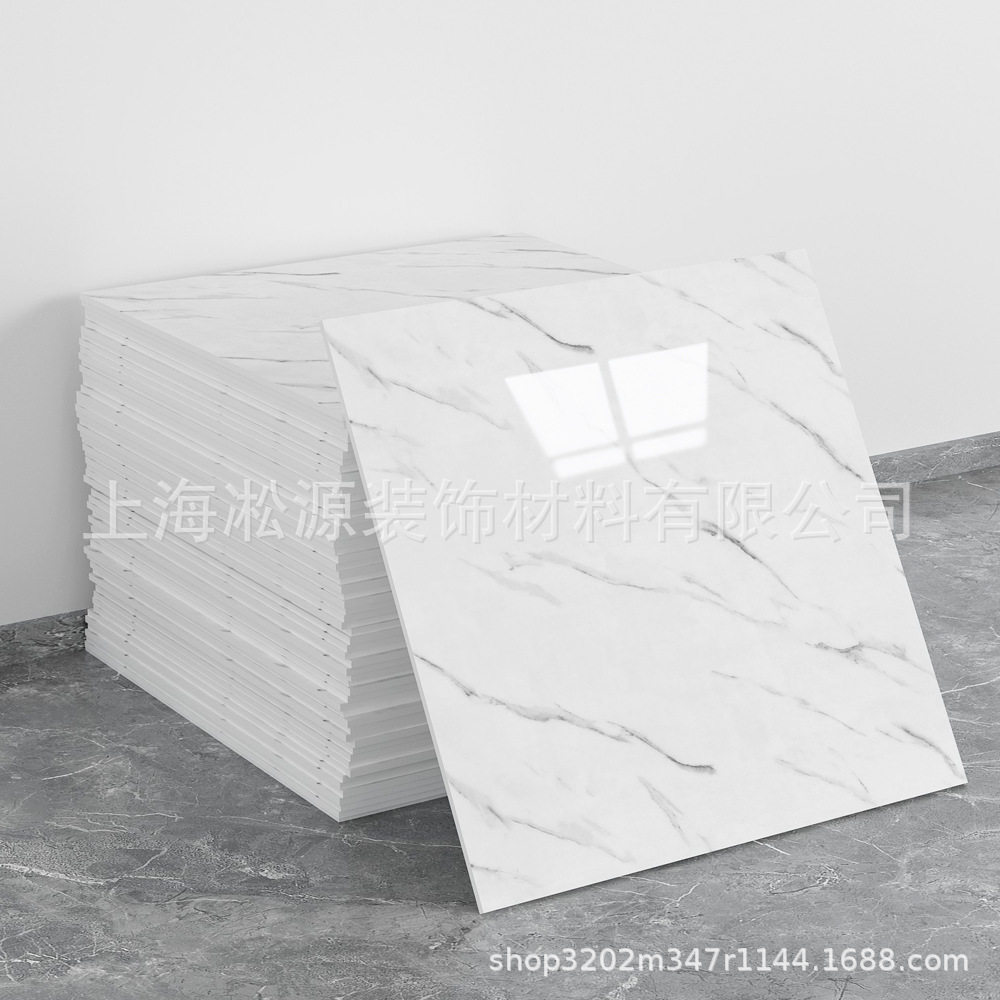 外贸跨境热销大理石仿瓷砖墙贴自粘防水防潮背景墙面装饰墙壁纸