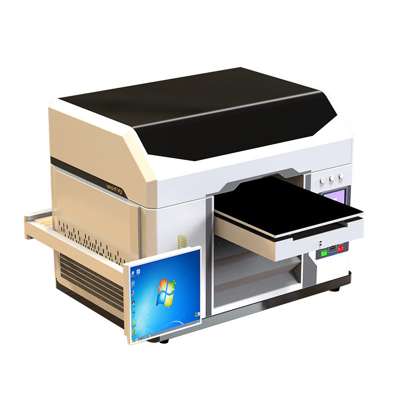 Uv Printer Small Tablet Phone Case Acrylic Glass Metal Leather Cloth Pattern Colorful Digital Printing