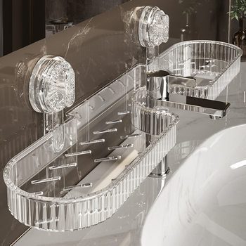 Faucet Suction Cup Storage Rack Toilet Bathroom Wash Washing Table Wall Storage Various Artifact