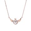 Angel Smart Necklace Clavicle Chain Beating Heart Wings Female Niche Design Simple Flying Wings Inlaid with Gold Plating
