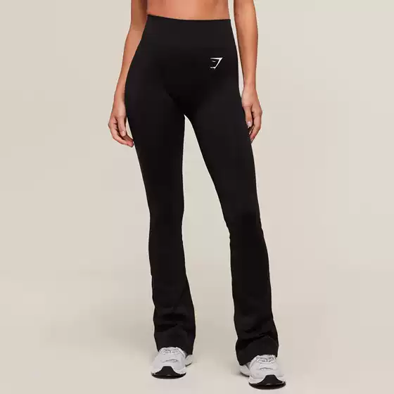 Gymshark Shark Wide-Leg Scrunch Butt Lifting Yoga Flare Pants High-Waisted Casual Athletic Leggings