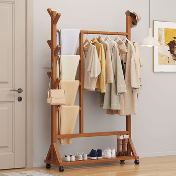 Floor-Standing Clothes Rack for Bedroom, Creative Coat Rack, Thickened for Home Use, Space-Saving Nordic Style, Super Cost-Effective Single-Pole Clothes Drying Rack