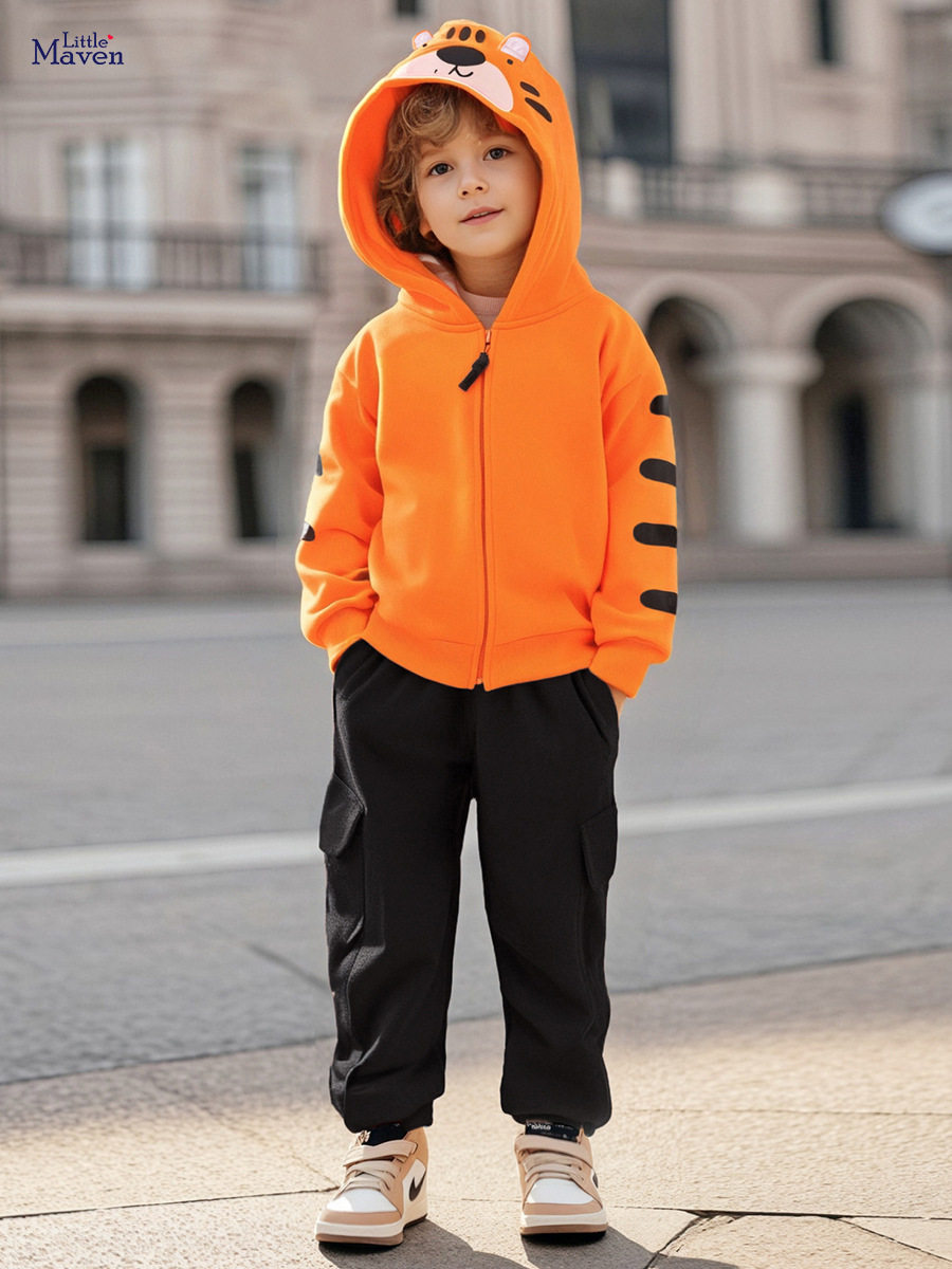 Kids' Clothing Wholesale, [Style] Boys' Hoodie, Autumn Fleece-lined Kids' Jacket