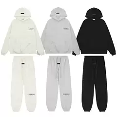 Long-Term Supply of Fog Hooded Sweatshirts for Men, Fleece-Lined, Double-Stitched, American-Style Trendy Brand, Essentials, Loose Fit, Couple's Hoodies