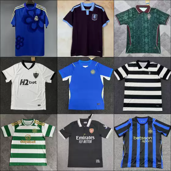 Wholesale 2627 Assorted Models of Inter Milan, Real Madrid, Manchester United, Flamengo Training and Match Jerseys, Same Style, Can Be Printed with Numbers, One-Piece Dropshipping Available