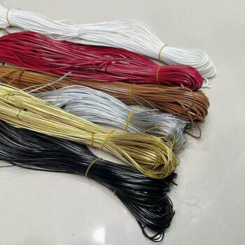 2mm3mm four-fold soft leather strip jewelry accessories color mirror leather strip clothing accessories bright artificial leather rope