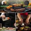 Amazon Hot Selling Stainless Steel Teppanyaki Grill suit Outdoor Camping BBQ Full Set Fried Pressure Shovel Grill Tools