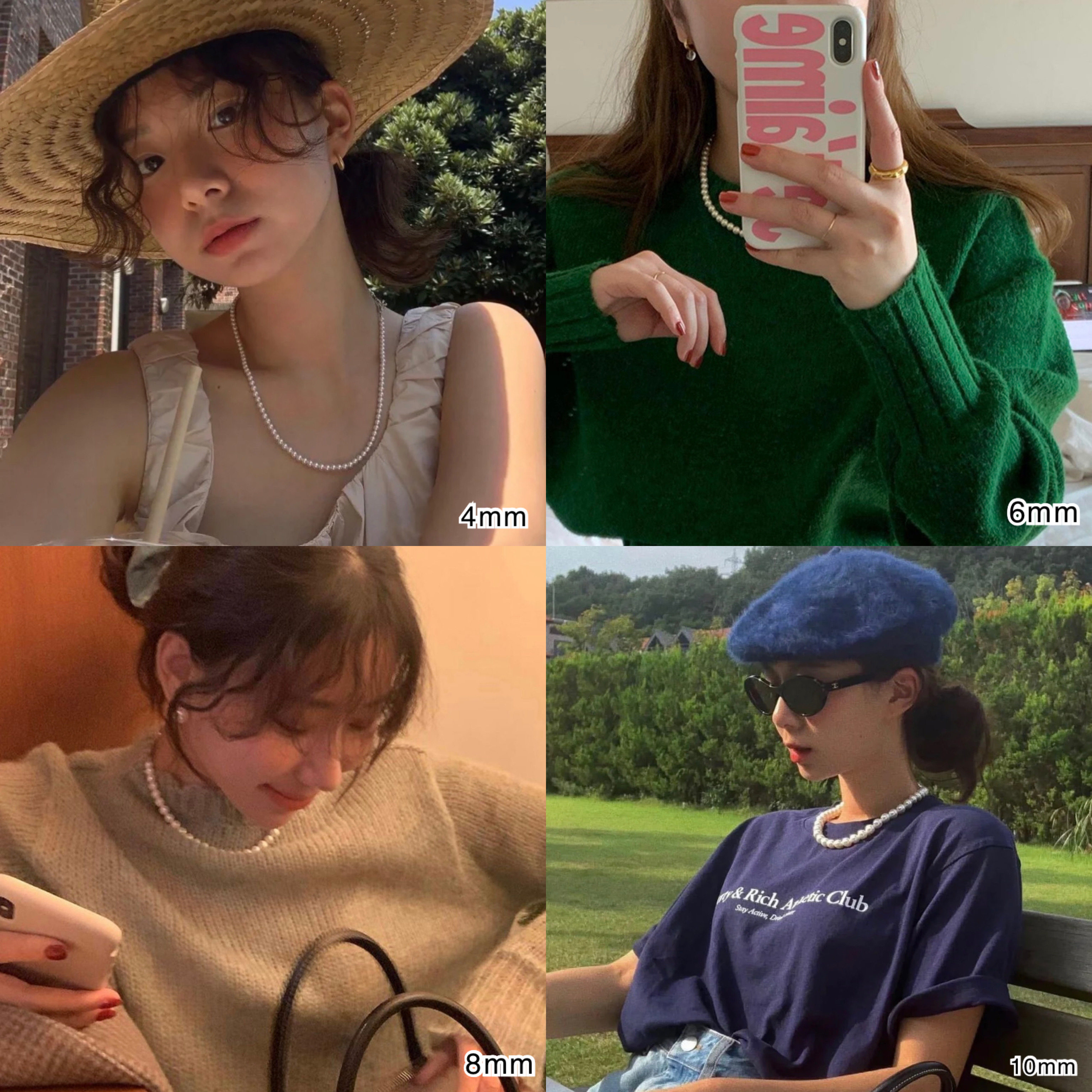 Korean Generation Fever's Same Style Retro High-End French Shijia Pearl Ingot Buckle Necklace Accessible Luxury Niche Clavicle Chain