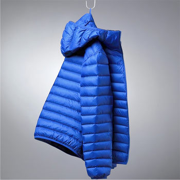 [Four Seasons Supply] 2023 Autumn and Winter Explosions Lightweight Down Jacket Men's Collar and Hooded Short 50% Velvet
