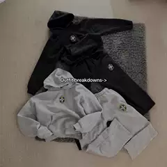 Embroidered Autumn and Winter Trendy Brand Fashion Printed Pullover Long-Sleeved Hooded Sweatshirt Suit Men's Casual Versatile Jacket Trendy