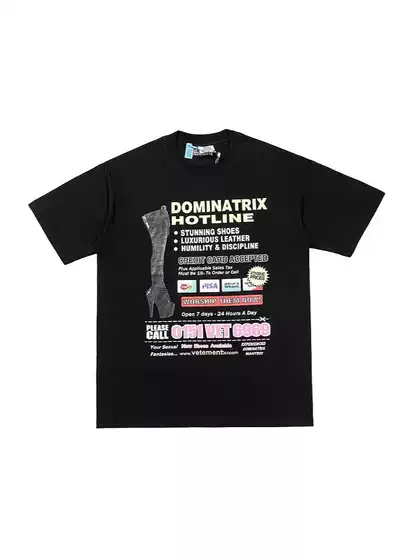 VTM Vitamon Vintage Ad Letter Print Loose Summer Pure Cotton Short Sleeve Unisex T-Shirt Trendy Half Sleeve Top