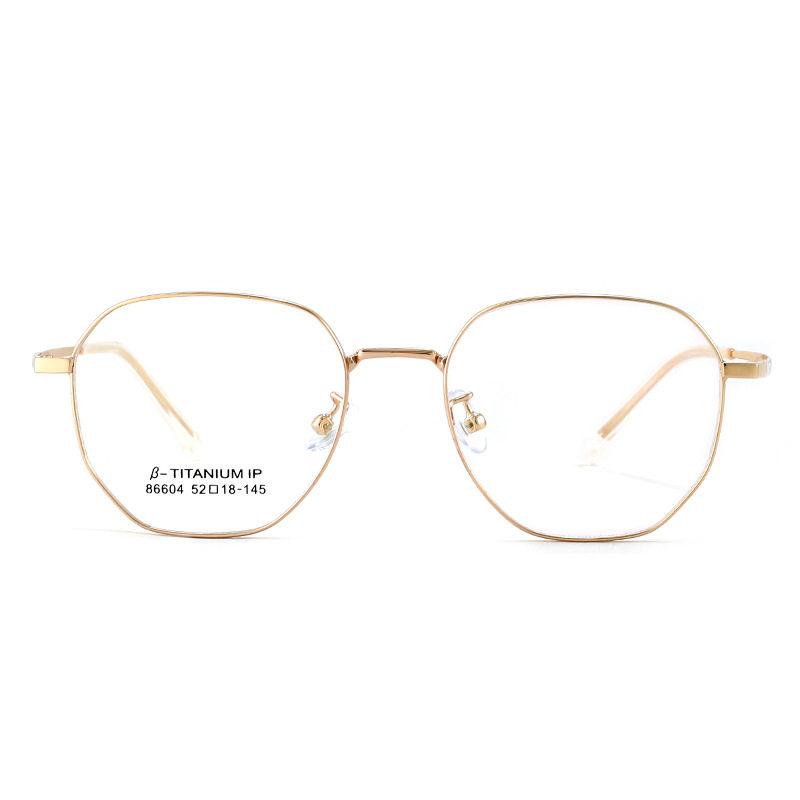 Wide-Brimmed Danyang Glasses Wholesale 86604 Retro Titanium Glasses Frame for Men with Myopia Can Be Equipped with Prescription Eye Frames Titanium Frames for Women