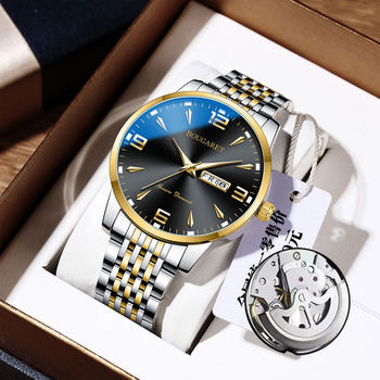 Automatic movement watch men's calendar waterproof luminous imitation fake mechanical watch large dial cross-border one-piece delivery