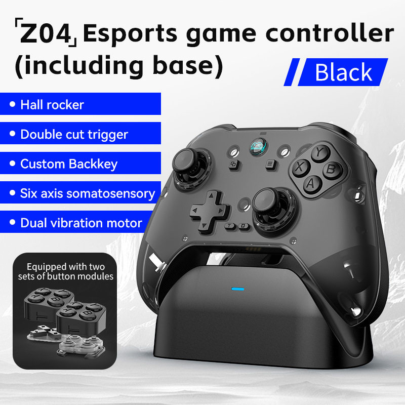 Z04 wireless game handle with charging base computer switch Android IOS hand swim micro button