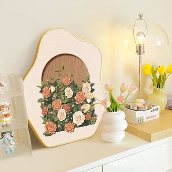 Factory in stock table pearl rose decoration painting porch decoration living room high-end hanging painting niche