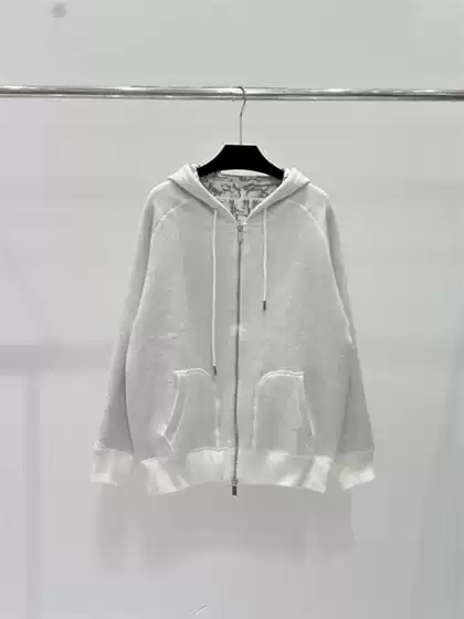 High-End Version 26 Autumn and Winter New Knit Zip-Up Hoodie, Reversible, Loose Fit, Jacquard Letter Design, High-Quality, Unisex