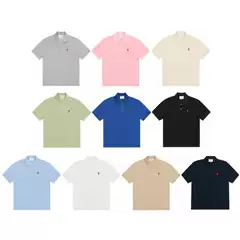 2025 Summer Aml Fashion Official Website High Quality Small Love Shirt Men's Short Sleeve Round Neck Couple Style Women's New Summer T-Shirt