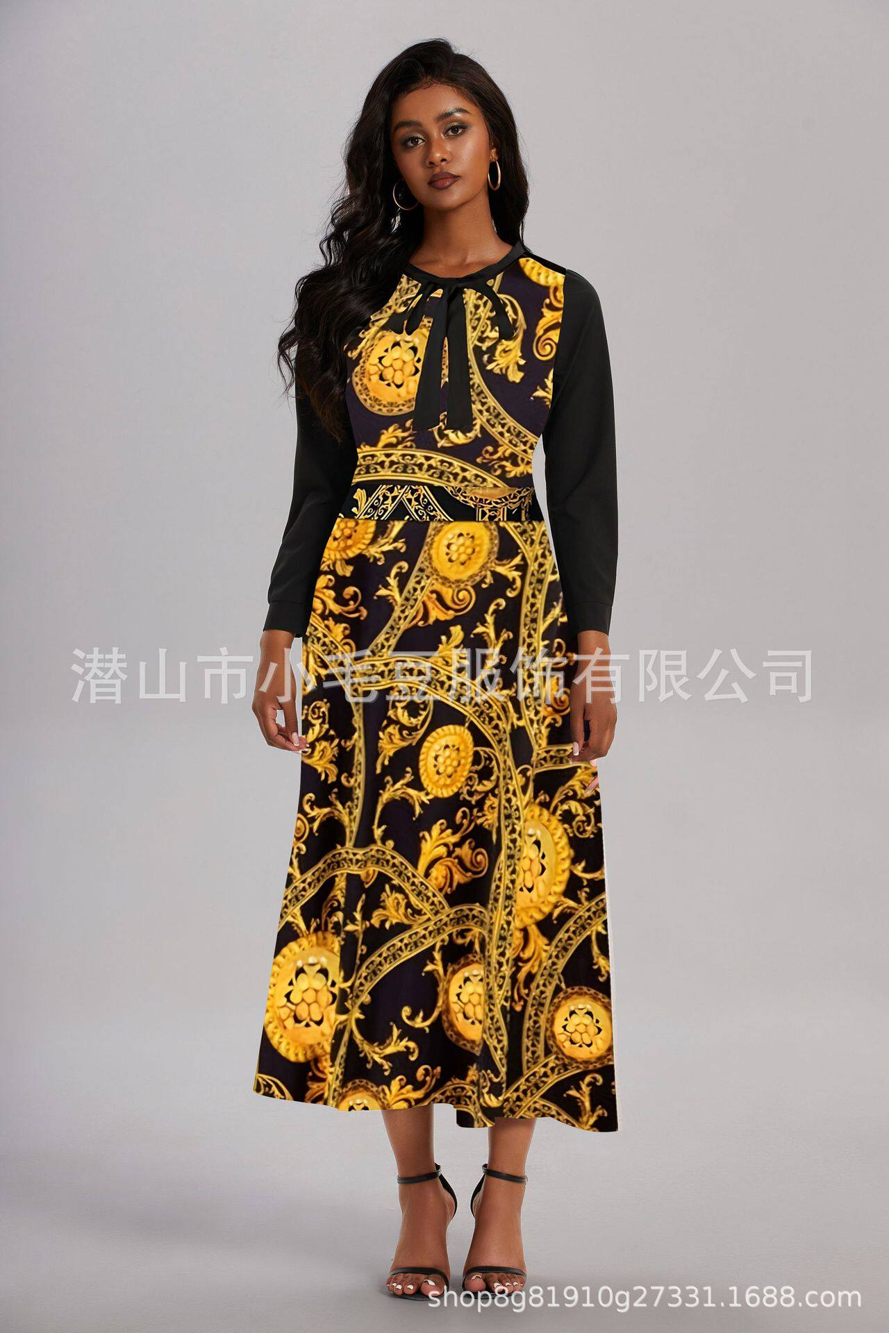 Elegant Floral Print Asymmetrical Dress Fashionable Patchwork Design Perfect for Parties and Special Occasions
