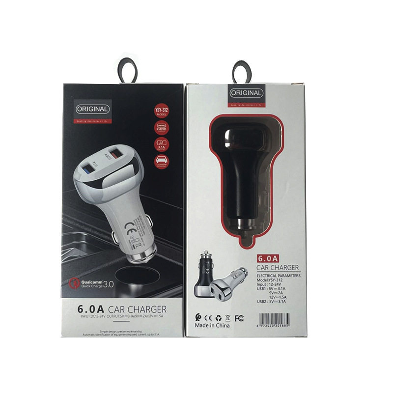 Car charger fast charging one drag two qc3.0 cigarette lighter conversion plug car Universal usb fast car charger
