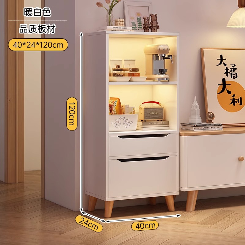 书柜现代简约立柜家用书架落地置物架客厅储物柜小窄柜防尘陈列柜
