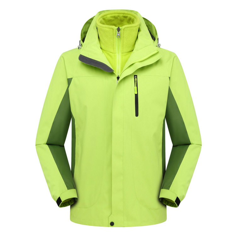 Men's and women's outdoor jacket two-piece three-in-one sports waterproof warm coat can be printed logo