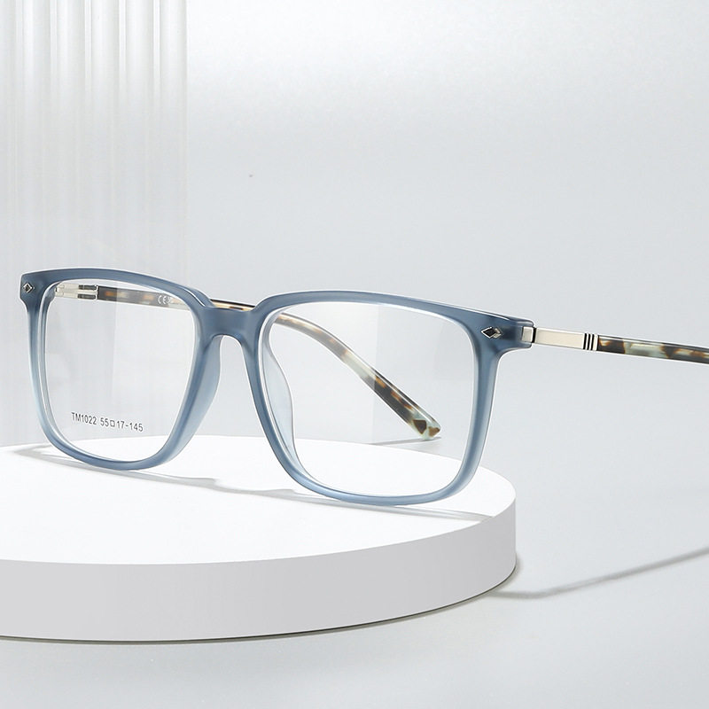 Tm1022 New Fashion Trendy Tr90 Metal Hybrid Flat Mirror Can Be Equipped with Myopia Glasses Plain Frame Glasses