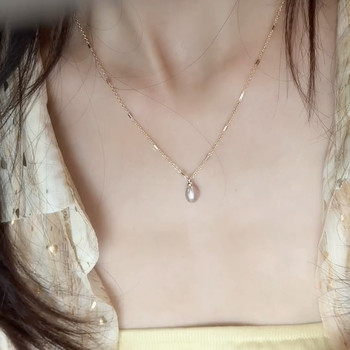 Original Niche Design Natural Freshwater Pearl Versatile Simple Stacking Necklace for Women Light Luxury High-End Clavicle Women